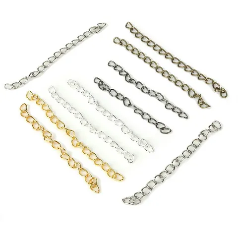 Alloy Jewelry Extension Chain Tail Chain Connector For DIY Necklace Bracelet Making Earring Accessory In Multi Metal Colors