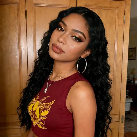 Long Afro Kinky Curly Wig For Women High Temperature Synthetic Fiber Middle Part Corn Perm Water Wave Full Machine Made Hair Wig