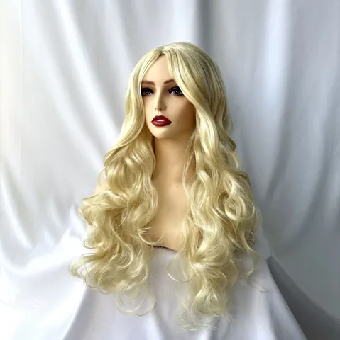 Middle Part Long Wavy Synthetic Wig Heat Resistant Fiber Natural Waves Hair For Women Cosplay Party Daily Wear Fashion Hair