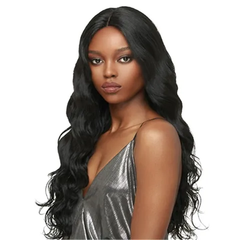 Long Wavy Wig For Women Synthetic Heat Resistant Fiber Middle Part Large Wave Natural Looking Hairpiece For Daily Party Use