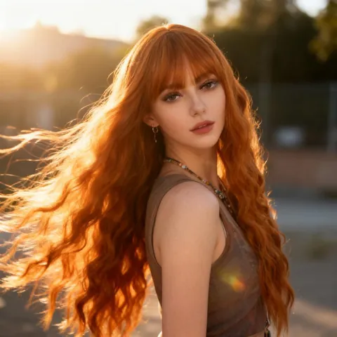 Perruque Synthétique Longue Ondulée Avec Frange Pour Femmes Fibre Haute Température Cheveux Résistants À La Chaleur Pour Fête Cosplay