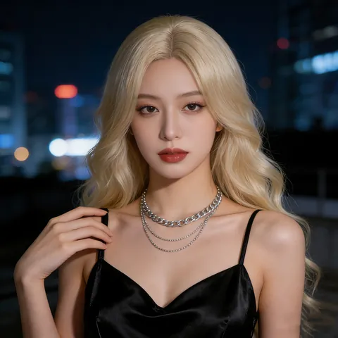 Women Long Curly Wig Synthetic Heat Resistant Fiber Middle Part Big Wave Hair For Daily Party Cosplay Fashion Look