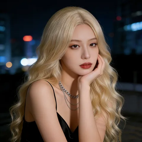 Women Long Curly Wig Synthetic Heat Resistant Fiber Middle Part Big Wave Hair For Daily Party Cosplay Fashion Look