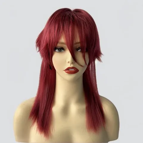 Mullet Wolf Cut Cosplay Wig Heat Resistant Synthetic Fiber Straight Hair For Halloween Carnival Party Women Men Universal