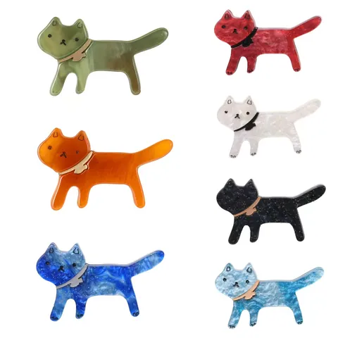 Broche en Acrylique Chat de Dessin Animé Mignon Épingle de Patte de Chat Fait Main pour Décoration de Sac à Dos Vêtements Cadeau Filles Femmes