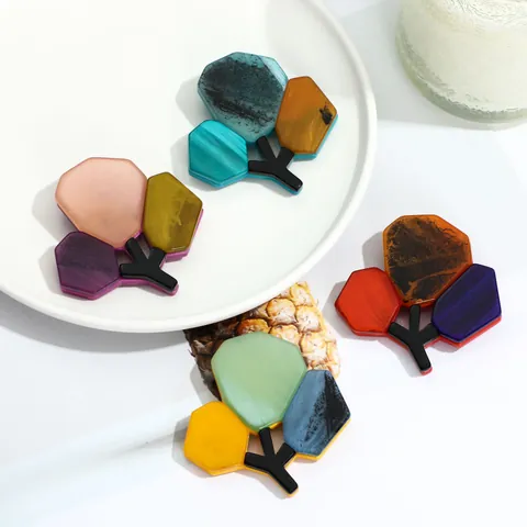 Korean Style Niche Acrylic Branch Flower Brooch Minimalist Geometric Creative Corsage Light Luxury Fashion Jewelry For Women Banquet Party