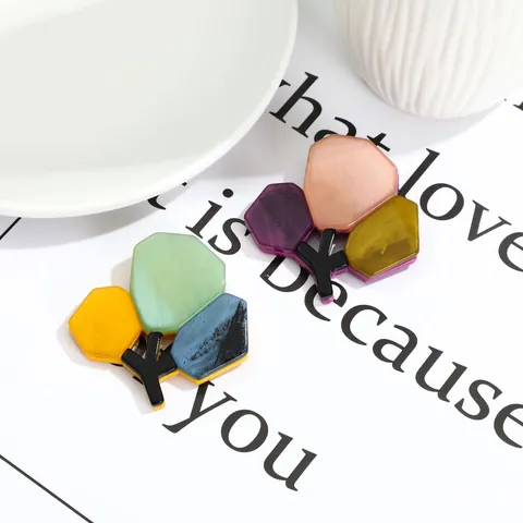 Korean Style Niche Acrylic Branch Flower Brooch Minimalist Geometric Creative Corsage Light Luxury Fashion Jewelry For Women Banquet Party