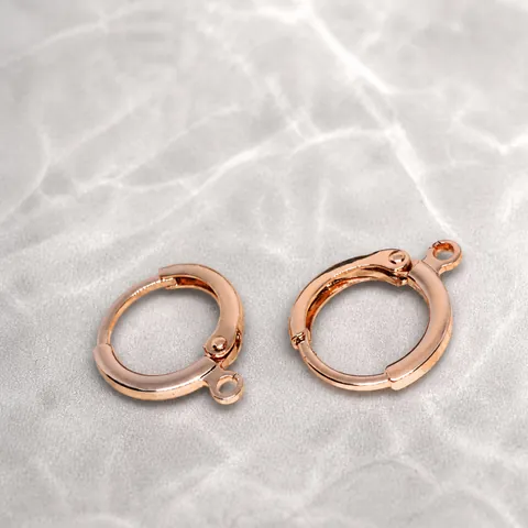 Copper Lever Back Earring Hooks With Loops For DIY Jewelry Making Round Leverback Earring Findings Gold Silver Plated Accessories