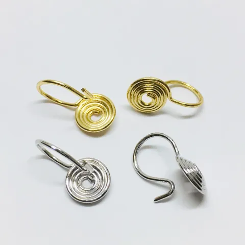 Accessori Fai Da Te Creazione Gioielli Clip Orecchio Senza Buco Placcato Oro 18K Spirale Convertitori Orecchini Per Donna