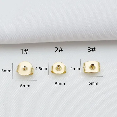 Gold Filled Copper Butterfly Earring Backs DIY Jewelry Making Findings Earnuts Replacement Accessories For Women