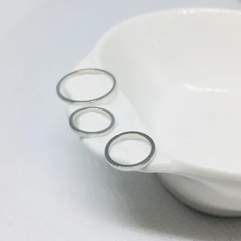 DIY Jewelry Making Accessories Copper Geometric Round Circle Rings For Earrings Necklace Findings Gold Silver Plated Charms