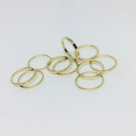 DIY Jewelry Making Accessories Copper Geometric Round Circle Rings For Earrings Necklace Findings Gold Silver Plated Charms