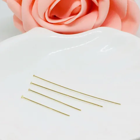 Perni a Testa Piatta in Rame Placcati Oro 14K Perni a T per Gioielli Fai-da-te Risultati per Orecchini Materiali Accessori Semplici Fatti a Mano