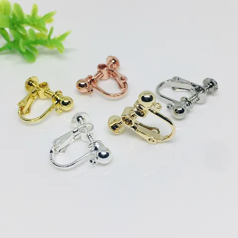 Convertitore per Clip per Orecchie a Vite in Rame per Orecchie Non Forate Clip per Orecchini a Spirale Regolabili Fai da Te Gioielli