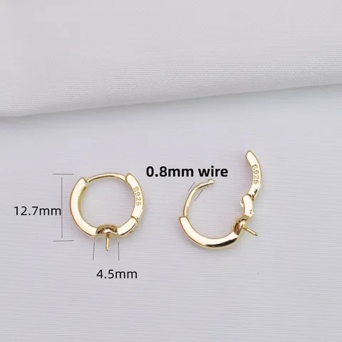DIY Schmuckherstellung Ohrring Huggies 14K Gold Gefüllt Kupfer Runde Creolen Ohrring Teile Mit S925 Stempel Für Perlenfassung