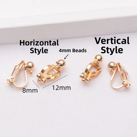 Convertidores de Pendientes de Clip de Cobre Hallazgos de Joyería DIY para Orejas Sin Perforar Componentes de Joyería