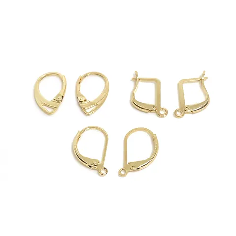 14k Vergulde Koperen Oorbelhaakjes DIY Sieraden Maken Onderdelen Waterdruppel Vierkant D-vorm Accessoires Voor Handgemaakt