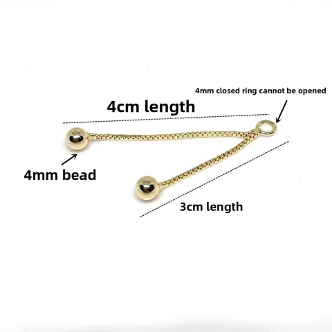 14K Goldgefülltes Messing Kirsche Quaste Kette Anhänger DIY Ohrring Halskette Armband Handgefertigtes Schmuckherstellungszubehör