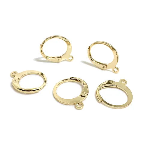 Minimalist Brass Leverback Earring Hooks Jewelry Findings DIY Earring Making Material Gold Silver Plated Lever Back Earring Components