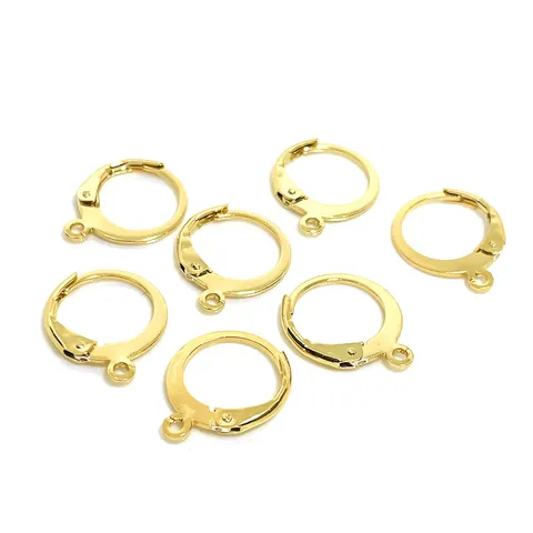 Minimalist Brass Leverback Earring Hooks Jewelry Findings DIY Earring Making Material Gold Silver Plated Lever Back Earring Components