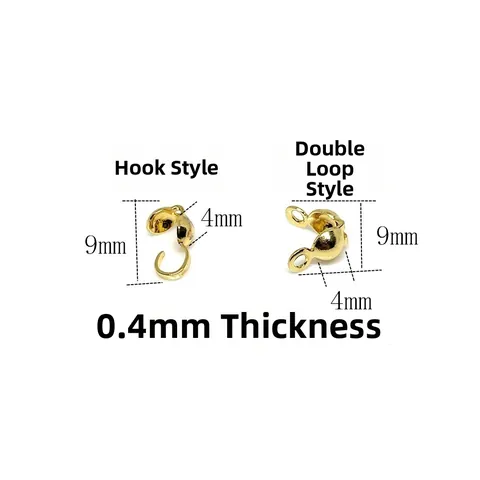 Messing 14K Vergoldet Kalotten Endkappen Clamshell Verbindung Für DIY Halskette Armband Schmuckherstellung Zubehör