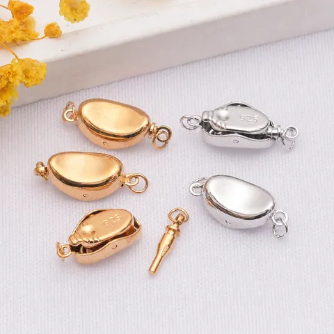 DIY Κατασκευή Κοσμημάτων 24K Επιχρυσωμένο εν Κενώ Χαλκός Σχήμα Ράβδου Κούμπωμα Εισαγωγής Σύνδεσμος Για Κολιέ Βραχιόλι Χειροποίητο