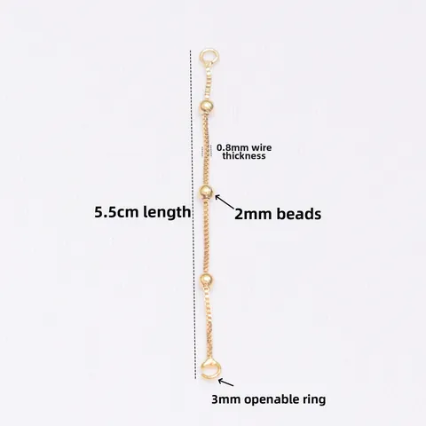 Messing Boxkette Mit Perlen Ohrringverbinder Zubehör Langlebig 14K Gold Gefüllt Platinierte DIY Schmuckherstellung Erkenntnis