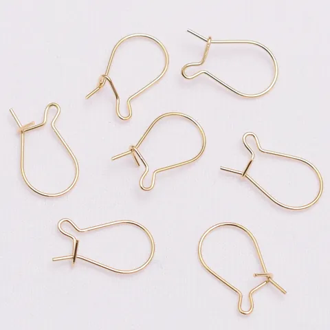 Ganchos para Pendientes de Cobre Chapados en Oro de 18K Simples DIY Joyería Hallazgos Cables de Oreja Kidney Componentes de Pendientes Hechos a Mano