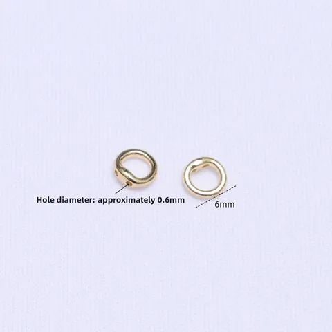 14K Gold Gefüllt Kupfer Kreisring Endverschluss Verbinder Für DIY Armband Halskette Perlen Schmuckherstellung Zubehör