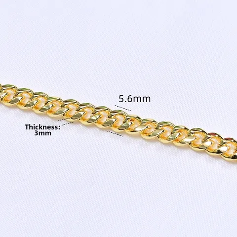 Farbbeständige Vergoldete Kupfer Panzerkette Rolle Für DIY Handgefertigte Halskette Armband Schmuckherstellung Curb Chain Zubehör