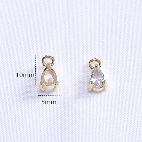 Legierung Zirkonia Wassertropfen Tränentropfen Anhänger DIY Schmuckherstellung Charms Halskette Armband Teile Nur Anhänger