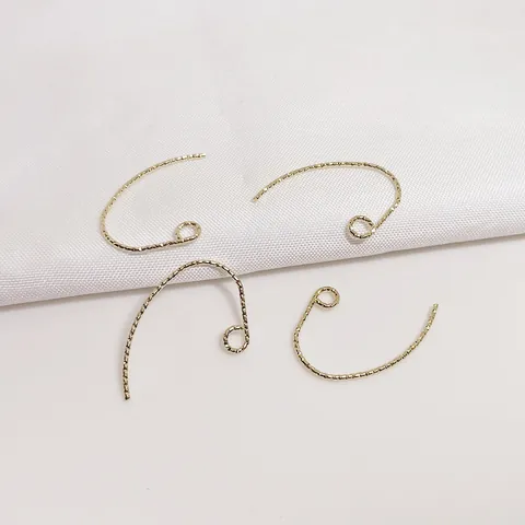 Ganchos para Pendientes de Latón Lleno de Oro 14k Texturizados Alambres para Orejas Martillados Oro 18k Para Creación de Joyas DIY