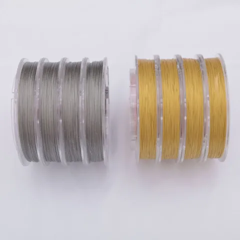 Nylon Coated Stainless Steel Beading Wire For DIY Jewelry Making Bracelet Necklace Flexible High Strength Metallic Thread
