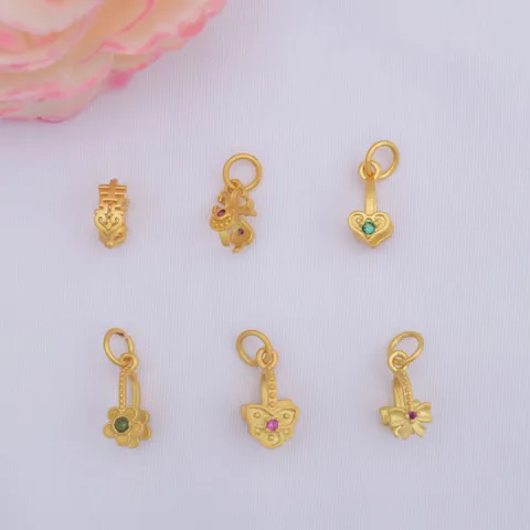 Antique Gold Plated Brass Pendant Bail Clasp For DIY Jewelry Making Auspicious Cloud Double Happiness Necklace Connector Findings
