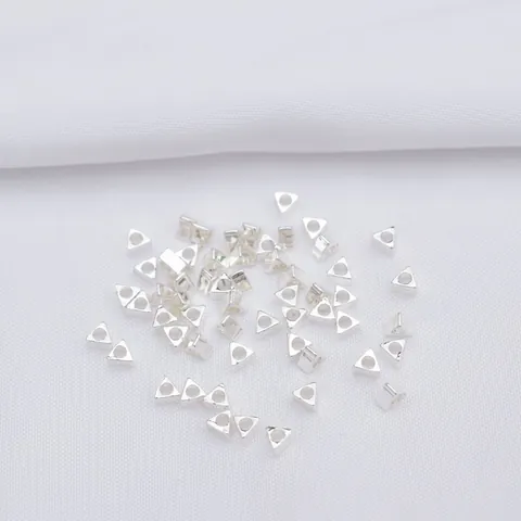Professional Brass Triangle Spacer Beads Gold Filled Silver Plated DIY Jewelry Making Findings For Necklace Bracelet Crafting Handmade Supplies