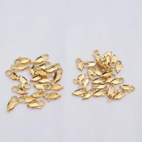 Fermoirs Mousqueton en Laiton Plaqué Or 24k Connecteurs de Bijoux pour Colliers Bracelets Accessoires de Création de Bijoux DIY