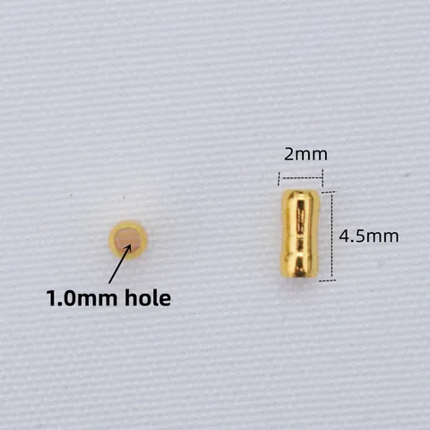 Eco-Friendly Copper Spacer Tube Beads Gold Filled Small Straight Tube Loose Beads For DIY Bracelet Necklace Jewelry Making