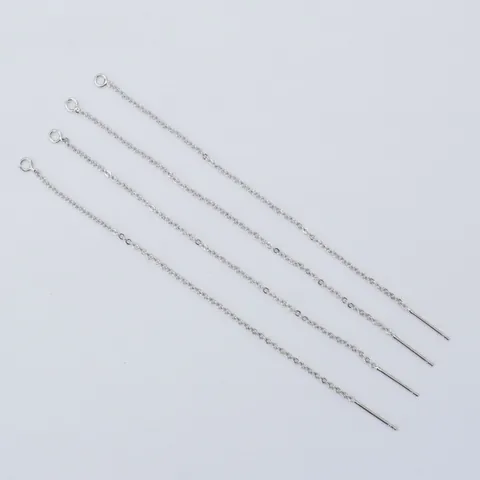 Brass Long Tassel Threader Earrings With 14K Gold Plated O-Chain DIY Jewelry Ear Wire Accessories For Women Girls