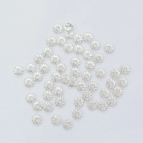Alloy Flower Spacer Beads Gold Silver Plated 14K 18K Color Preserving DIY Jewelry Making Findings For Bracelet Necklace