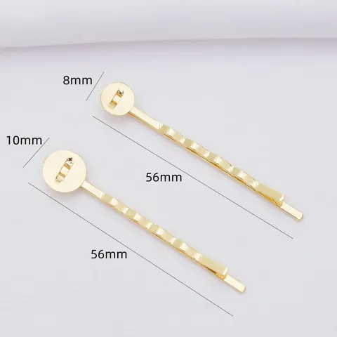 DIY Σιδερένιες Βάσεις Κλιπ Μαλλιών Με Επίπεδο Στρογγυλό Δίσκο Επιχρυσωμένα Τσιμπιδάκια Με Διατήρηση Χρώματος για Κατασκευή Κοσμημάτων Χειροποίητα Αξεσουάρ