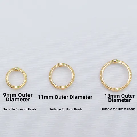 Anillos Espaciadores de Cuerda Trenzada Llenos de Oro 14k 18k para la Fabricación de Joyas DIY Pulseras Collares Materiales de Hallazgos