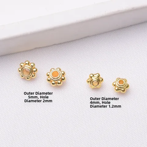 Legierung Gold Silber Vergoldet Blume Sonne Form Abstandsperlen Für DIY Armband Halskette Herstellung Schmuckzubehör