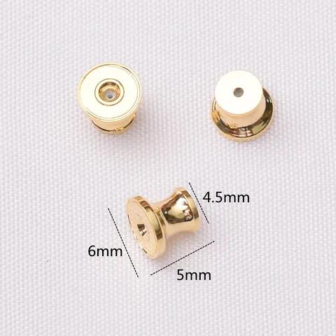 Fermoirs de Boucles d'Oreilles en Cuivre Plaqué Or 18K Premium Bouchons de Sécurité pour Création de Bijoux DIY
