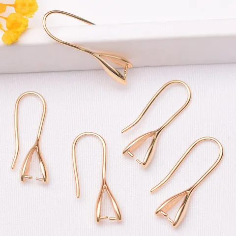 Koperen Oorhaken Met Klemmen U-vorm Goud Zilver Verguld Oorbel Accessoires Voor DIY Sieraden Maken Componenten