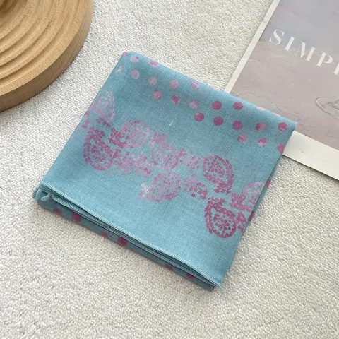 Dames Vintage Paisley Stippen Katoenen Vierkante Sjaal Zacht Dun Decoratieve Halssjaal Voor Lente Zomer Reizen