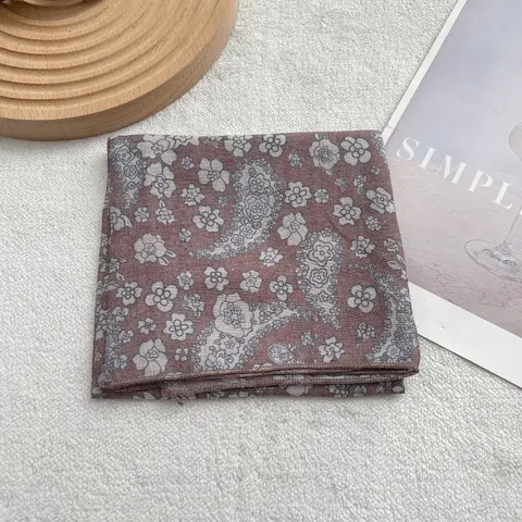 Vintage Paisley Bloemenprint Vierkante Sjaal Franse Stijl Katoenmix Halssjaal Voor Dames Haarband Tas Decoratie Zakdoek