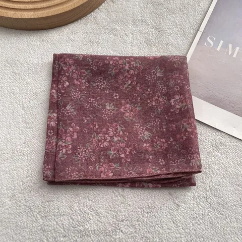 Foulard Carré en Coton Fleuri Vintage pour Femmes Style Rétro Japonais Bandana pour Voyage Été Photographie