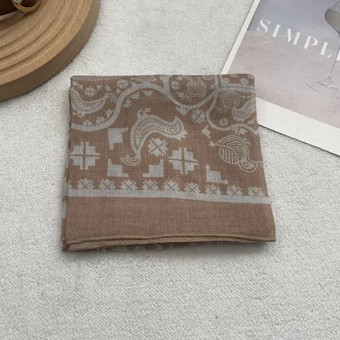 Pañuelo Cuadrado de Mezcla de Algodón Con Estampado Étnico Exótico Vintage para Mujer Bandana Chal Patrón Paisley Floral Pájaros
