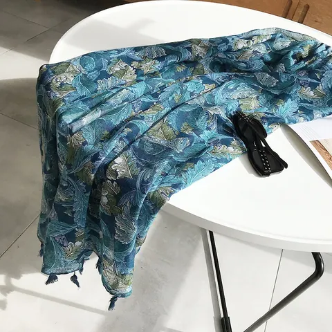 Damen Ethno Schal Mit Paisleymuster Und Quasten Polyester Langer Schal Strand Reise Sonnenschutz Bohemian Wrap