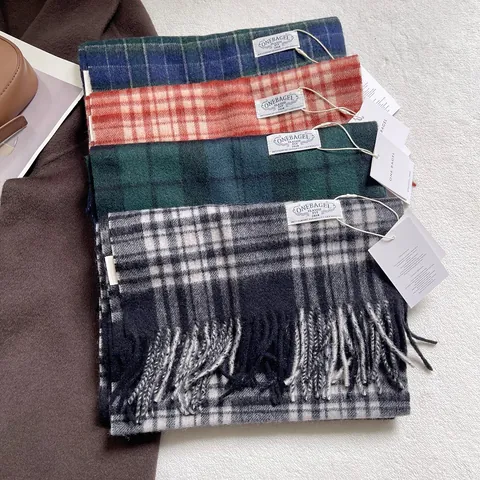100% Wolle Karomuster Schal Für Damen Herren Klassischer Karo Schal Mit Quasten Britischer Stil Winter Warmer Halsschal Weicher Schal